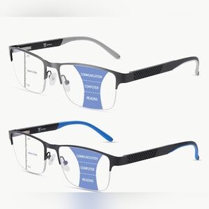 Stylish Black and Blue Reading Glasses